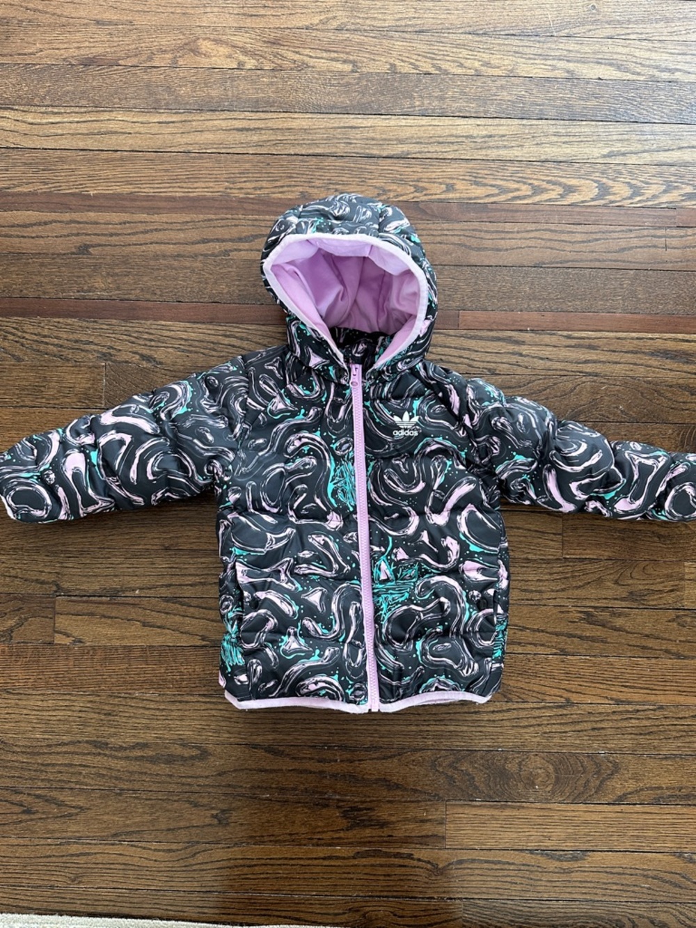 adidas Originals ALLOVER PRINT DOWN JACKET WITH HOOD